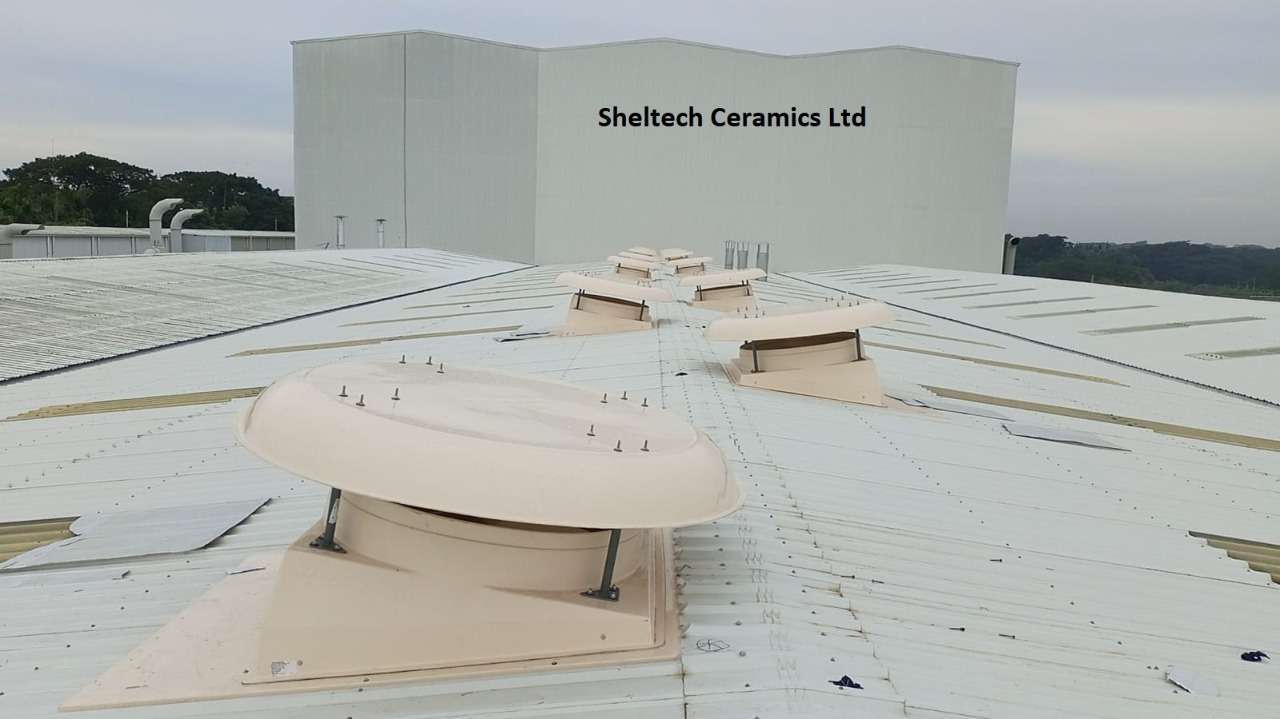 roof mounted fan in sheltech ceramics